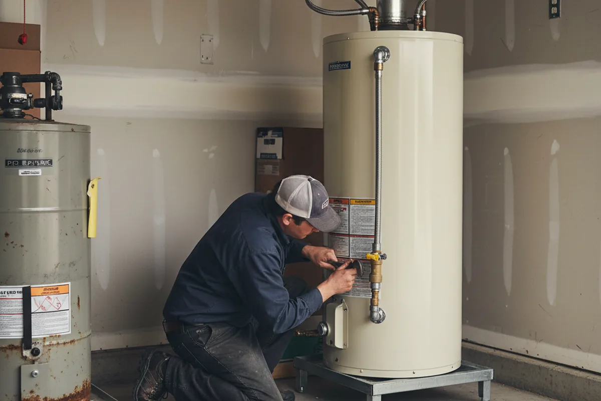 Water heater and shutoff valve replacement in Santa Fe